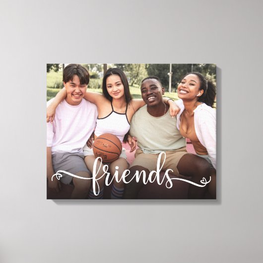 Friends Script Foto Canvasprint Canvas Afdruk (Voorkant)