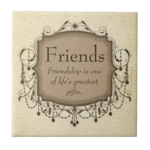 Friends Sentimental Message Chandelier Plaque Tegeltje