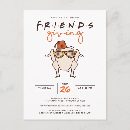 Friends série T.V. Friendsgiving Party Invitation (Devant)