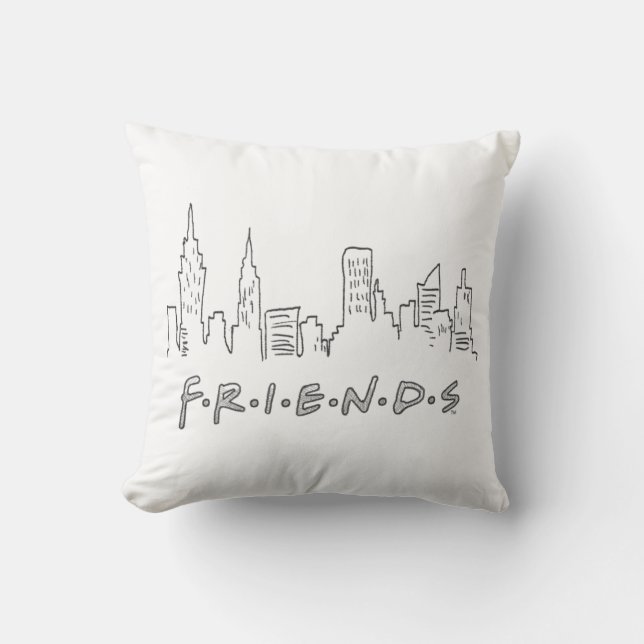 FRIENDS™ | Silhouet van New York City Kussen (Voorkant)