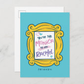 FRIENDS™ Spionnetje | Jij bent de Monica van mijn Uitnodiging Briefkaart (Voorkant / Achterkant)