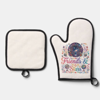 Friends & Stars – Voor altijd onder de nachtelijke Ovenwant & Pannenlap Set