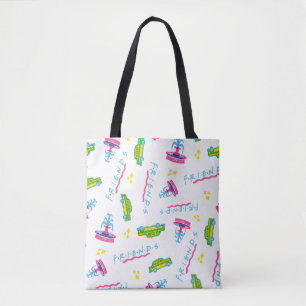 FRIENDS™ Taxi and Water Fountain Pattern Draagtas