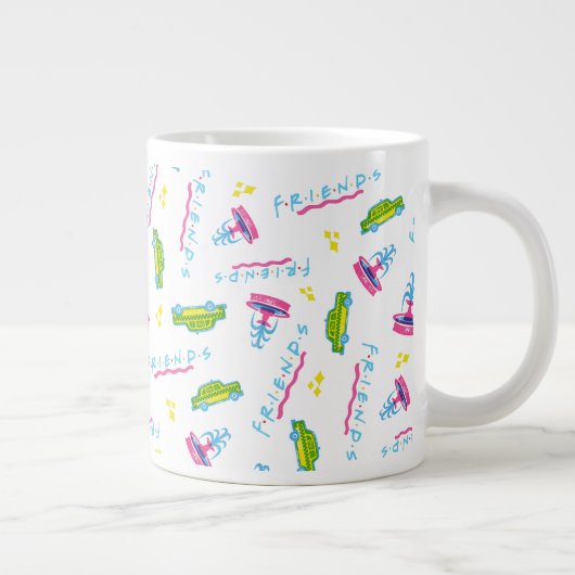 FRIENDS™ Taxi and Water Fountain Pattern Extra Grote Beker (Rechts)