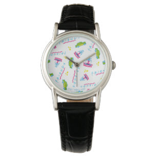 FRIENDS™ Taxi and Water Fountain Pattern Horloge