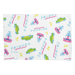 FRIENDS™ Taxi and Water Fountain Pattern Kussensloop