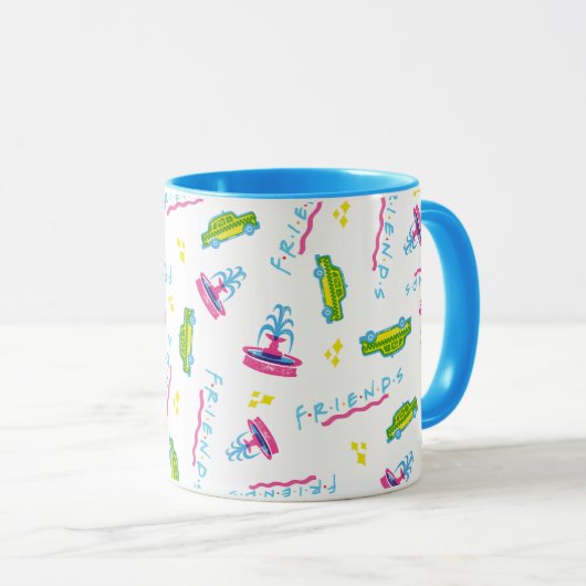 FRIENDS™ Taxi and Water Fountain Pattern Mok (Voorkant rechts)