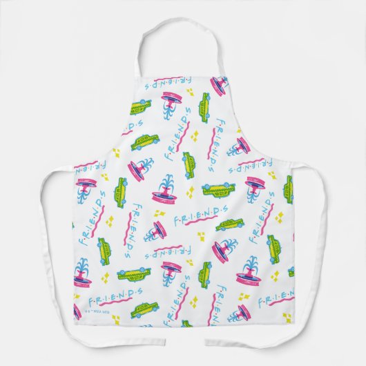 FRIENDS™ Taxi and Water Fountain Pattern Schort (Voorkant)