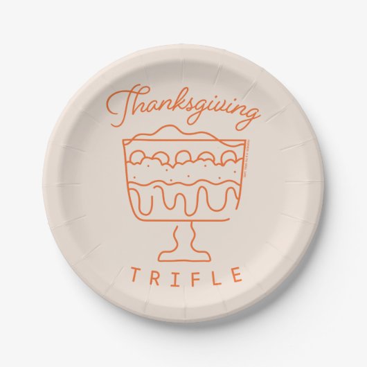 FRIENDS™ | Thanksgiving Trifle Papieren Bordje (Voorkant)