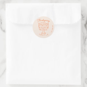 FRIENDS™ Thanksgiving Trifle Ronde Sticker