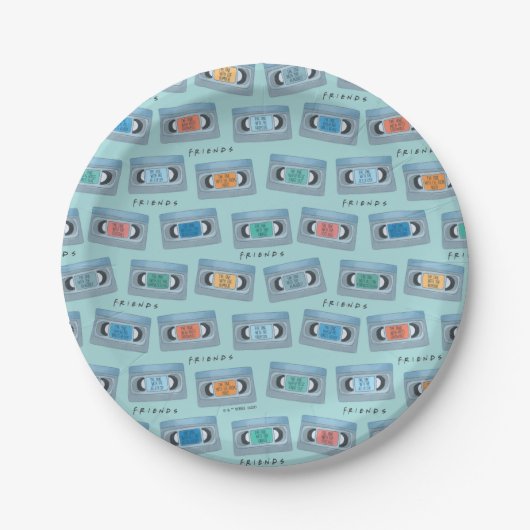FRIENDS™ | The One With Video Tape Pattern Papieren Bordje (Voorkant)