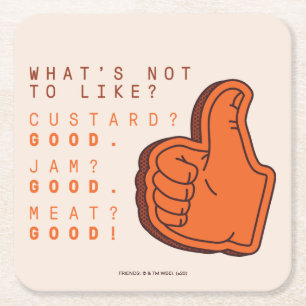 FRIENDS™ Wat is er niet leuk? Vierkante Kartonnen Onderzetter