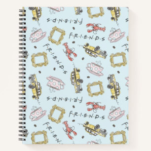 FRIENDS™ Watercolor Iconen Patroon Notitieboek