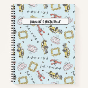 FRIENDS™ Waterverf Iconen Patroon Tekening Notitieboek