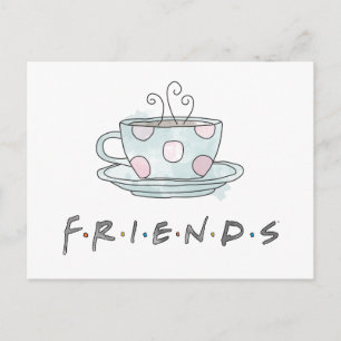 FRIENDS™ Waterverf Koffiemok Uitnodiging Briefkaart