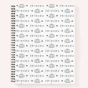 FRIENDS™ Waterverfpatroon op koffiemok Notitieboek