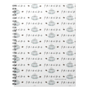 FRIENDS™ Waterverfpatroon op koffiemok Notitieboek