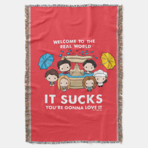 FRIENDS™ Welkom bij de Real World Chibi Deken