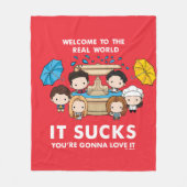 FRIENDS™ | Welkom bij de Real World Chibi Fleece Deken (Voorkant)