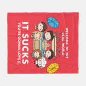 FRIENDS™ | Welkom bij de Real World Chibi Fleece Deken (Voorkant (Horizontaal))