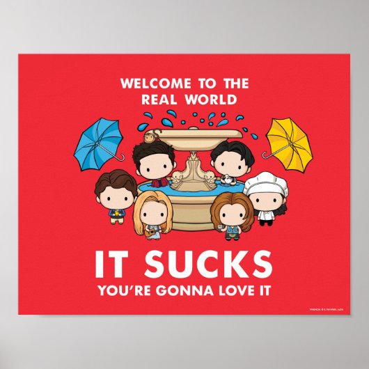 FRIENDS™ | Welkom bij de Real World Chibi Poster (Voorkant)
