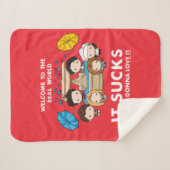 FRIENDS™ | Welkom bij de Real World Chibi Sherpa Deken (Voorkant (horizontaal))