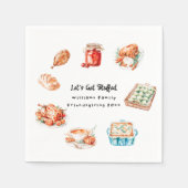 Friendsgiving Aangepaste Thanksgiving Diner Servet (Voorkant)