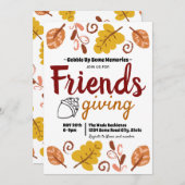 Friendsgiving Blad Patroon Thanksgiving Kaart (Voorkant / Achterkant)
