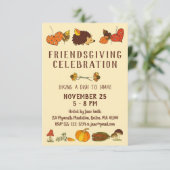 Friendsgiving Celebration with Hedgehog Kaart (Staand voorkant)