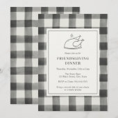 Friendsgiving Dinner Black Buffalo Pset Kaart (Voorkant / Achterkant)