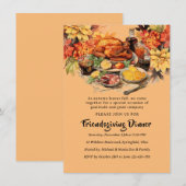 Friendsgiving Dinner Feest Turkije Kaart (Voorkant / Achterkant)