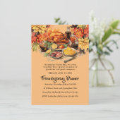 Friendsgiving Dinner Feest Turkije Kaart (Staand voorkant)