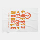 Friendsgiving Dinner Gobble Til You Wobble Theedoek (Horizontaal)