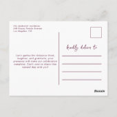 Friendsgiving dinner invitation autumnal floral briefkaart (Achterkant)