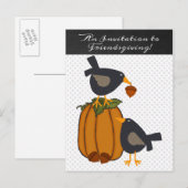 Friendsgiving Dinner Invitation Briefkaart (Voorkant / Achterkant)