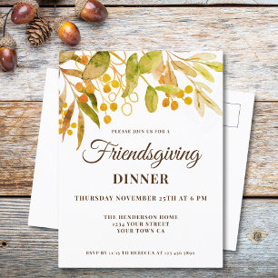 Friendsgiving Dinner Invitation Briefkaart