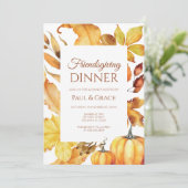 Friendsgiving Dinner Invitation Fall (Debout devant)