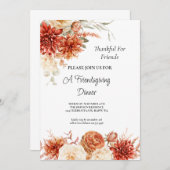 Friendsgiving Dinner Invitation Kaart (Voorkant / Achterkant)