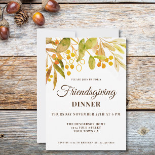 Friendsgiving Dinner Invitation Kaart