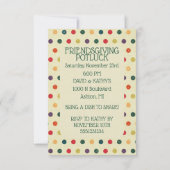 Friendsgiving Dinner Invitation Sunflower Pumpkin (Achterkant)