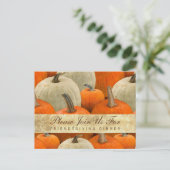 Friendsgiving Dinner Pumpkin Harvest Holiday Uitnodiging Briefkaart (Staand voorkant)