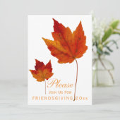 Friendsgiving Dinner Rustic Autumn Patchwork Quilt Kaart (Staand voorkant)