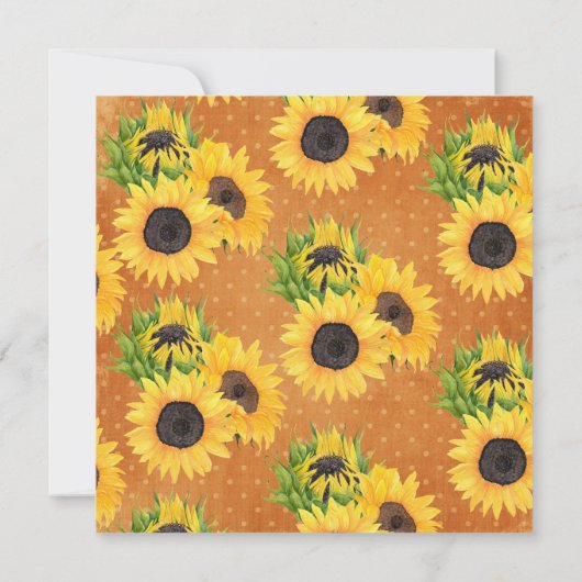 Friendsgiving Dinner Rustic Sunflower Pumpkin Kaart (Achterkant)