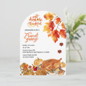 Friendsgiving Dinner Thanksgiving  Fall Turkey Fun Kaart (Staand voorkant)