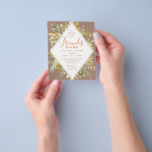 Friendsgiving Elegant Golden Autumn Greenery Flyer (Hand)