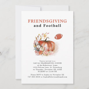 Friendsgiving en Football Kerstmaal Kaart