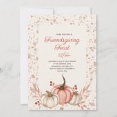 Friendsgiving Feast Rustic Country Autumn Kaart (Voorkant)