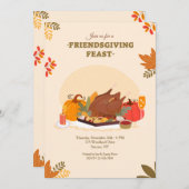 Friendsgiving Feest Kaart (Voorkant / Achterkant)