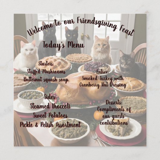 Friendsgiving Feest Menu (Voorkant)
