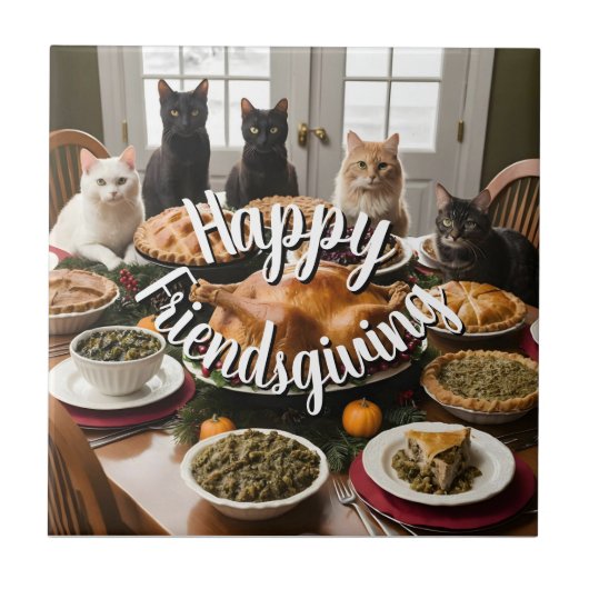 Friendsgiving Feest Tegeltje (Voorkant)